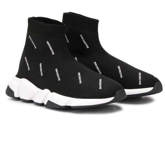 BALENCIAGA All Over Logo Speed Sock Shoes - great condition - 100% authentic - Picture 3 of 3